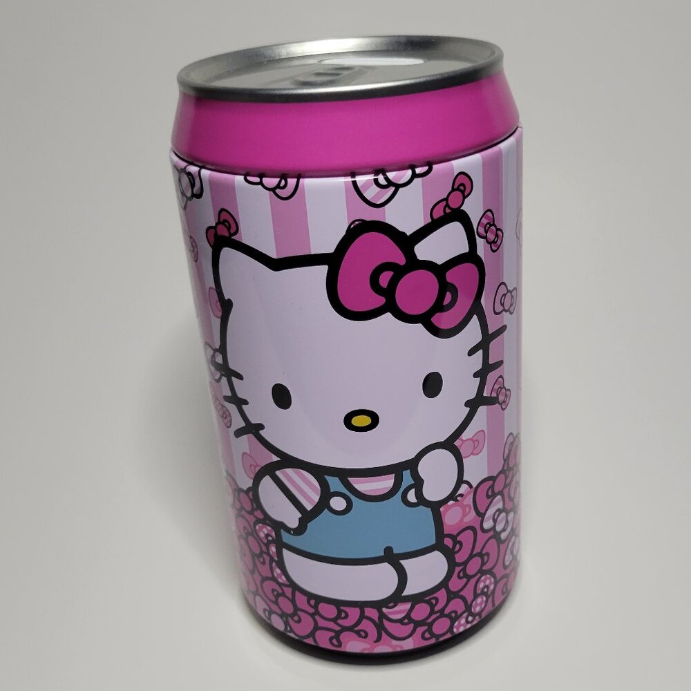 Hello Kitty Tin Can Coin Bank 2025 The Tin Box Company New Sanrio Pink 7.75 x 4